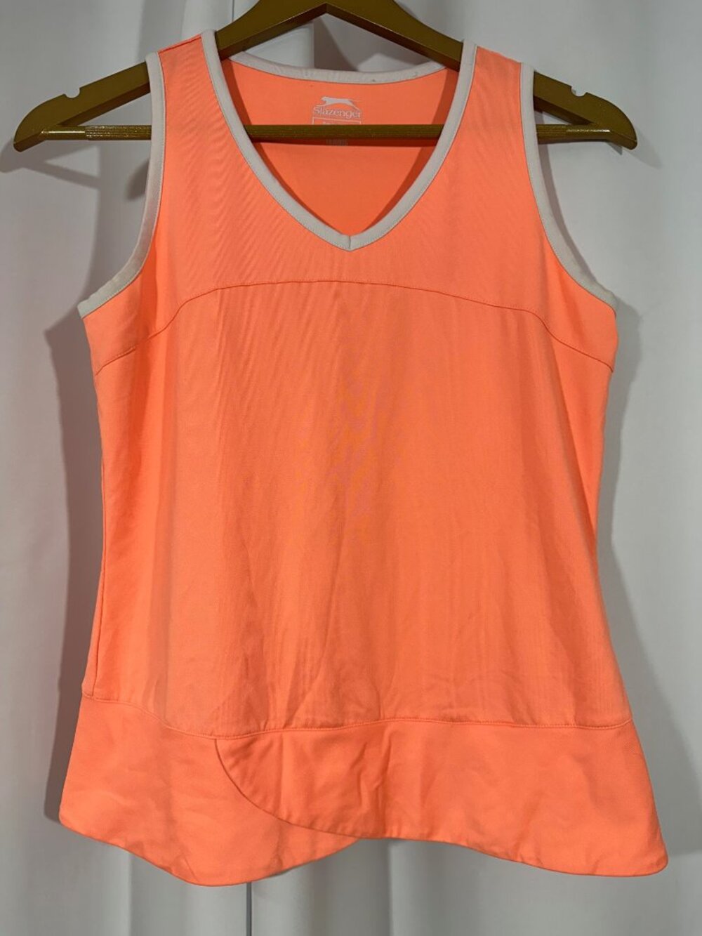 Slazenger Tennis Tank Top Women's Medium Coral Orange Athletic Golf Sleeveless